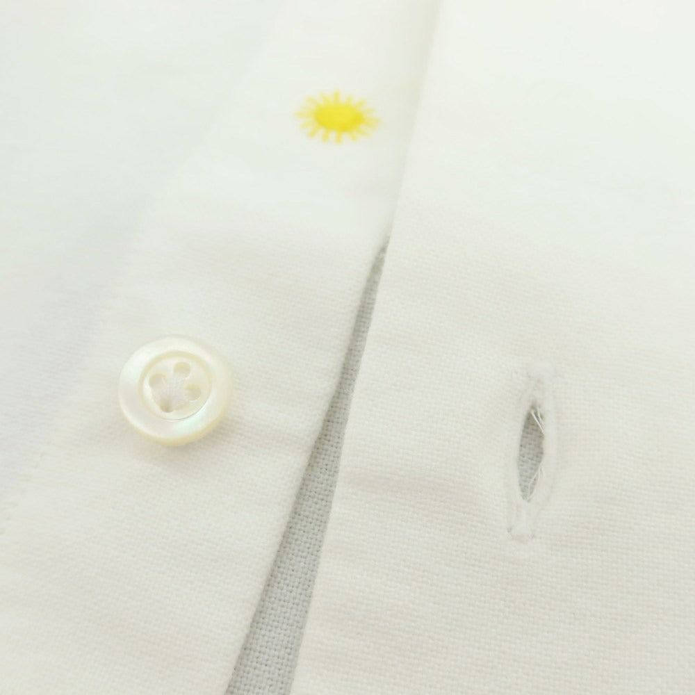 【中古】ジャンネット giannetto コットン ホリゾンタルカラー カジュアルシャツ ホワイト【 37 】【 状態ランクC 】【 メンズ 】