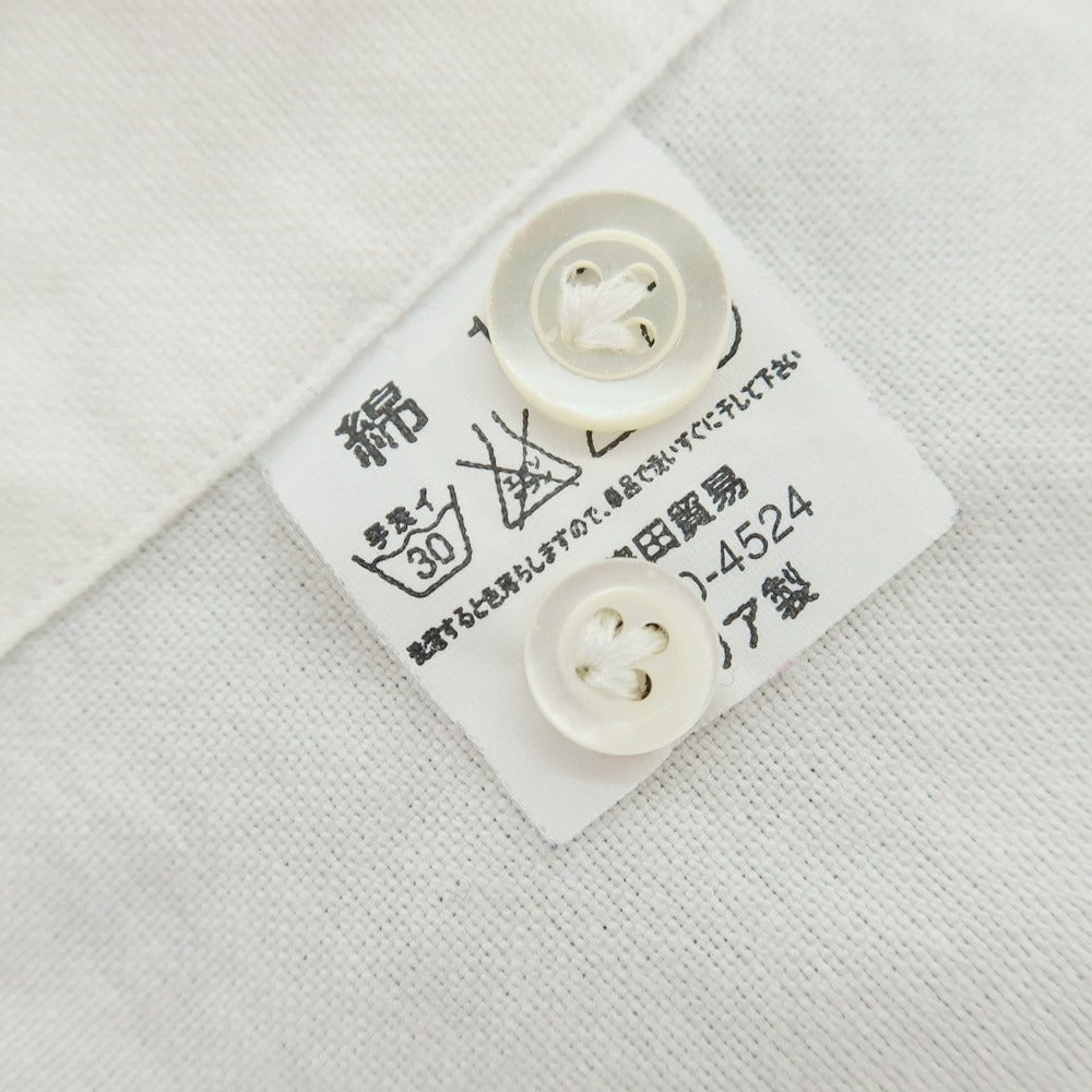 【中古】ジャンネット giannetto コットン ホリゾンタルカラー カジュアルシャツ ホワイト【 37 】【 状態ランクC 】【 メンズ 】