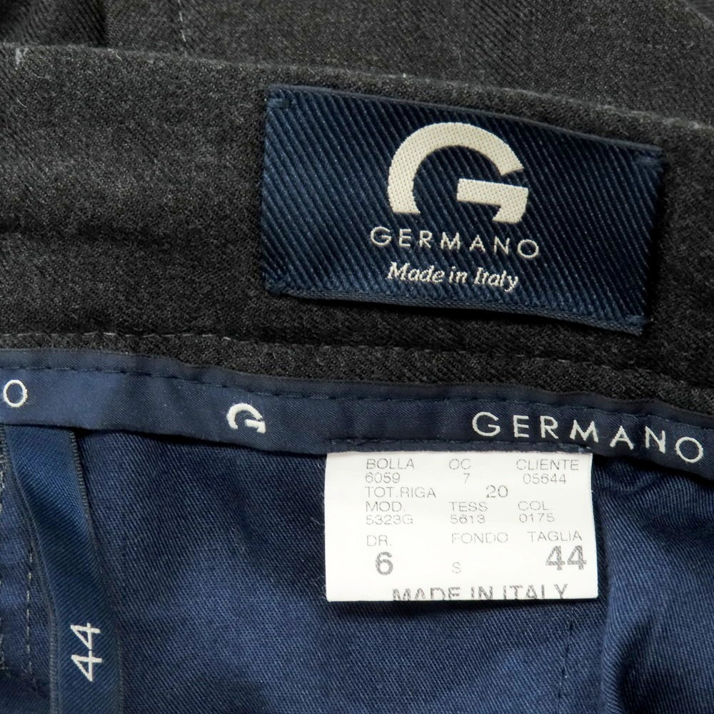 【中古】ジェルマーノ GERMANO TRAVEL ストレッチ ウールポリエステル イージースラックスパンツ チャコール【 44 】【 状態ランクC 】【 メンズ 】