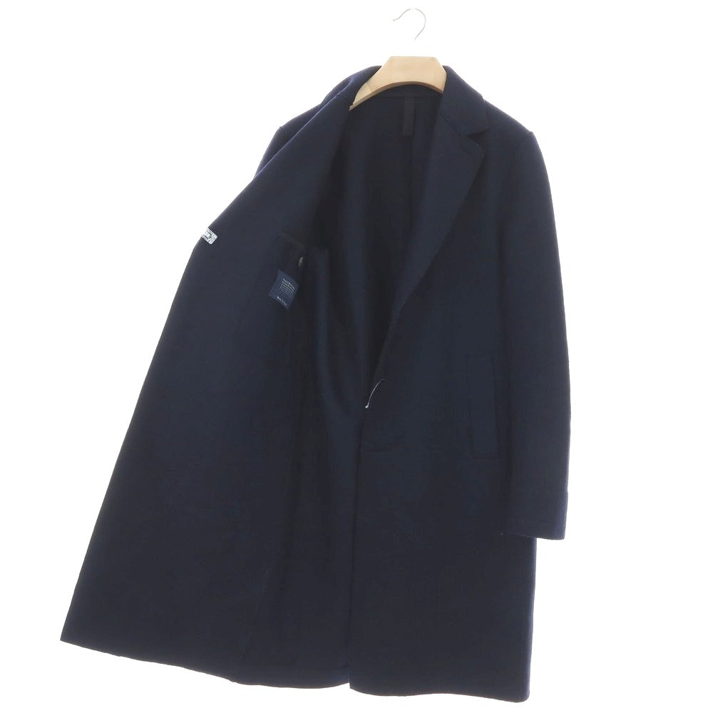 【中古】ハリスワーフロンドン HARRIS WHARF LONDON ウール チェスターフィールドコート ネイビー【 50 】【 状態ランクA 】【 メンズ 】