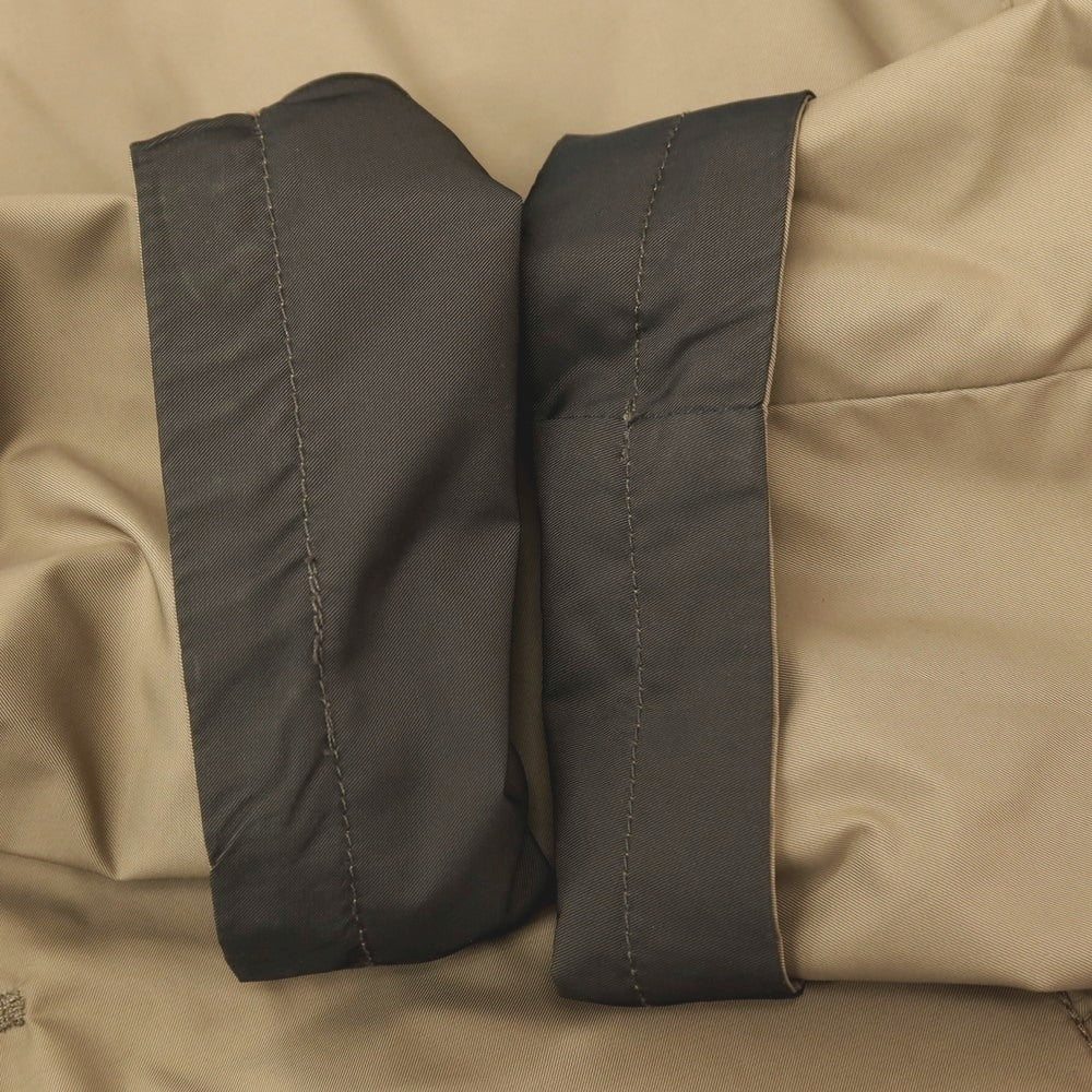 【中古】ムーレー MOORER リバーシブル ポリエステル×ナイロン ステンカラーコート ベージュ【サイズ50】【 状態ランクC 】【 メンズ 】