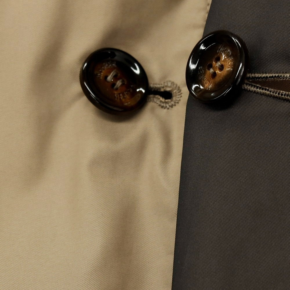 【中古】ムーレー MOORER リバーシブル ポリエステル×ナイロン ステンカラーコート ベージュ【サイズ50】【 状態ランクC 】【 メンズ 】