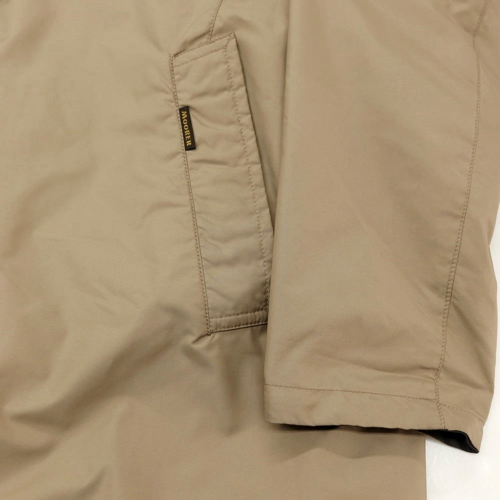 【中古】ムーレー MOORER リバーシブル ポリエステル×ナイロン ステンカラーコート ベージュ【サイズ50】【 状態ランクC 】【 メンズ 】