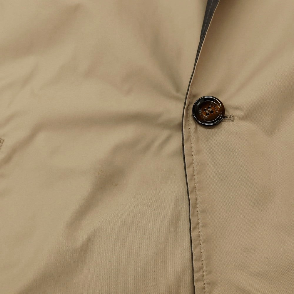 【中古】ムーレー MOORER リバーシブル ポリエステル×ナイロン ステンカラーコート ベージュ【サイズ50】【 状態ランクC 】【 メンズ 】