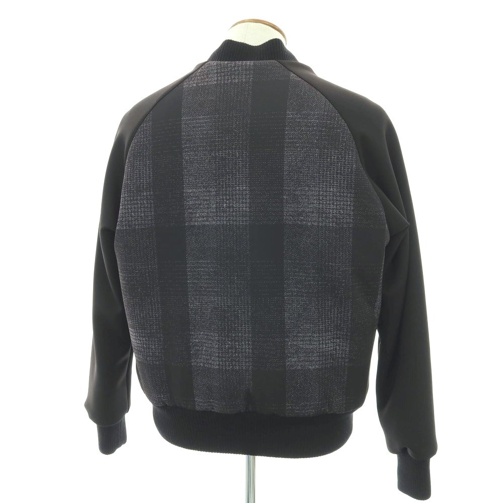 【中古】メッサジェリエ MESSAGERIE ストレッチ ポリエステル チェック スタジャン ブラック【 48 】【 状態ランクC 】【 メンズ 】