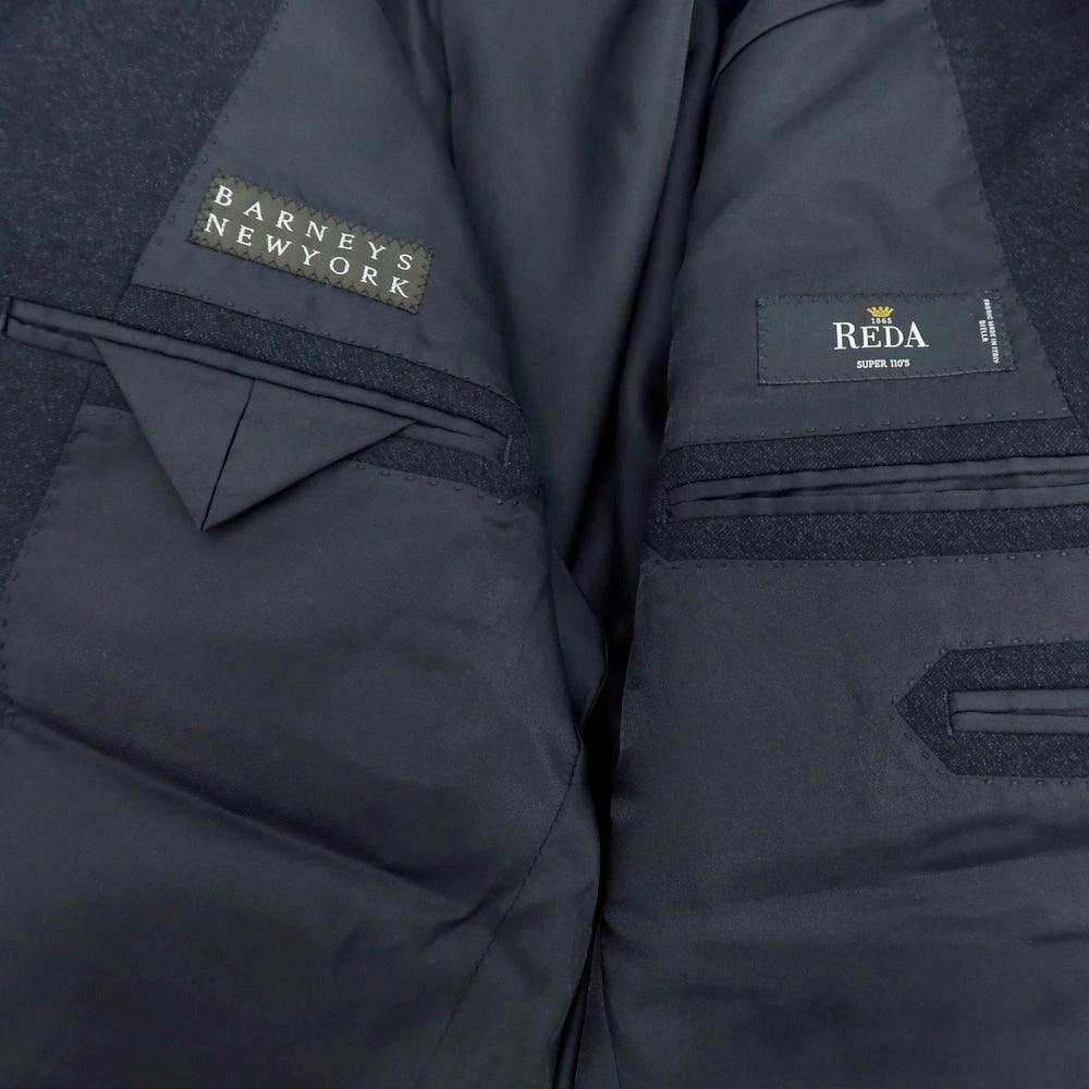 【中古】バーニーズニューヨーク BARNEYS NEWYORK ウール 2つボタンスーツ ネイビー【 50 】【 状態ランクB 】【 メンズ 】