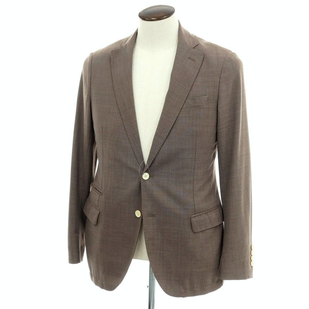 【中古】イレブンティ eleventy ストレッチ ポリエステルウール 2B テーラードジャケット アッシュブラウン【サイズ50】【 状態ランクC 】【 メンズ 】