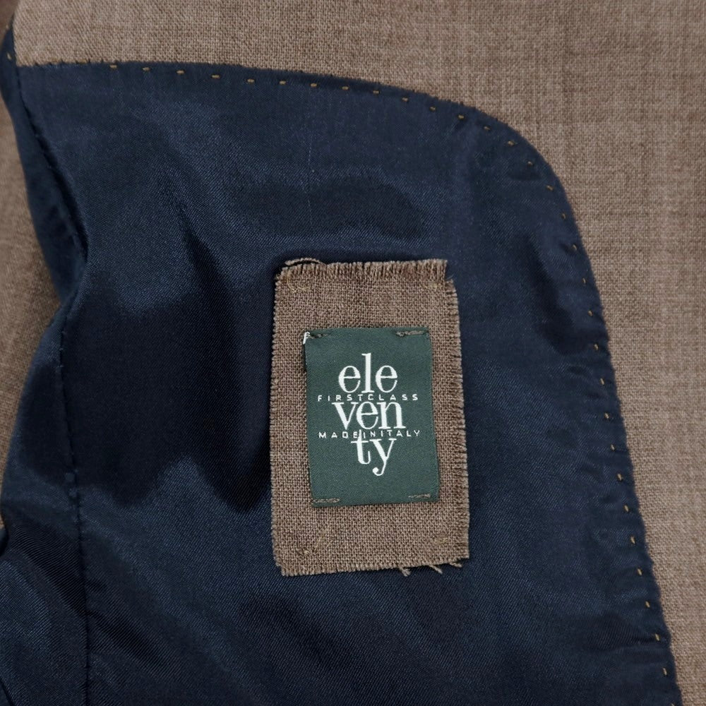 【中古】イレブンティ eleventy ストレッチ ポリエステルウール 2B テーラードジャケット アッシュブラウン【サイズ50】【 状態ランクC 】【 メンズ 】