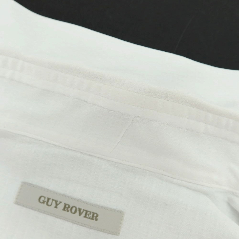 【中古】ギローバー GUY ROVER ジャカードコットン ワイドカラー ドレスシャツ ホワイト【 41 】【 状態ランクC 】【 メンズ 】
