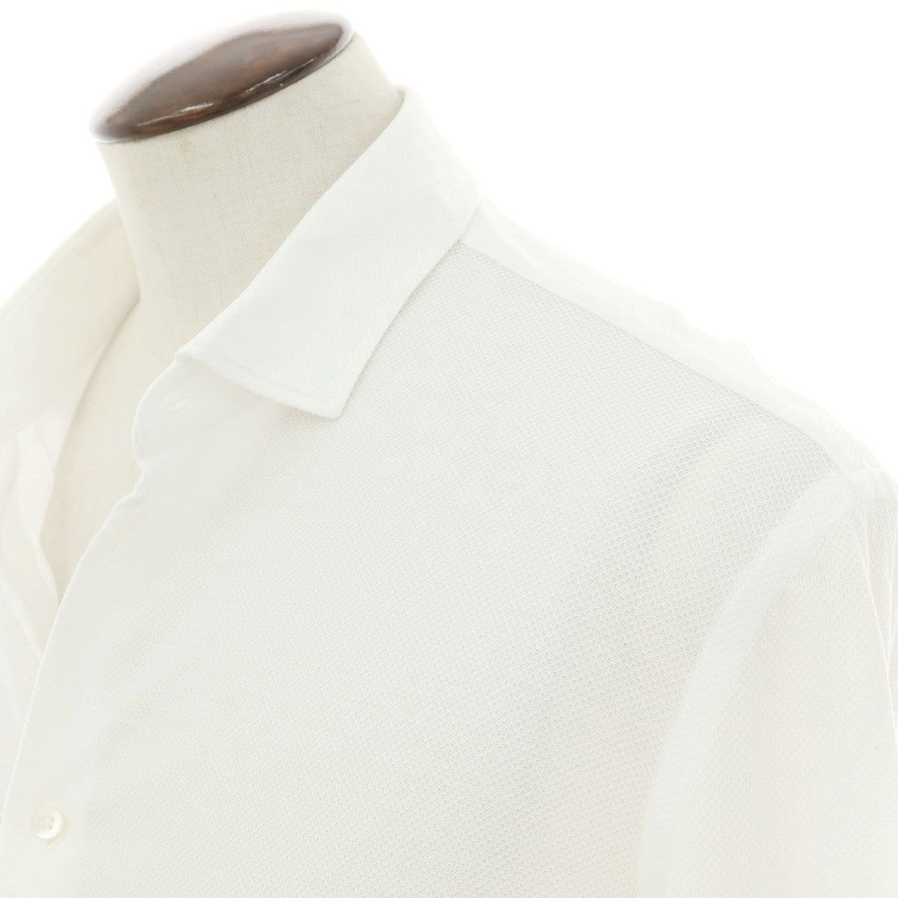 【中古】バルバ BARBA CULTO コットン セミワイドカラー カジュアルシャツ ホワイト【 42 】【 状態ランクB 】【 メンズ 】