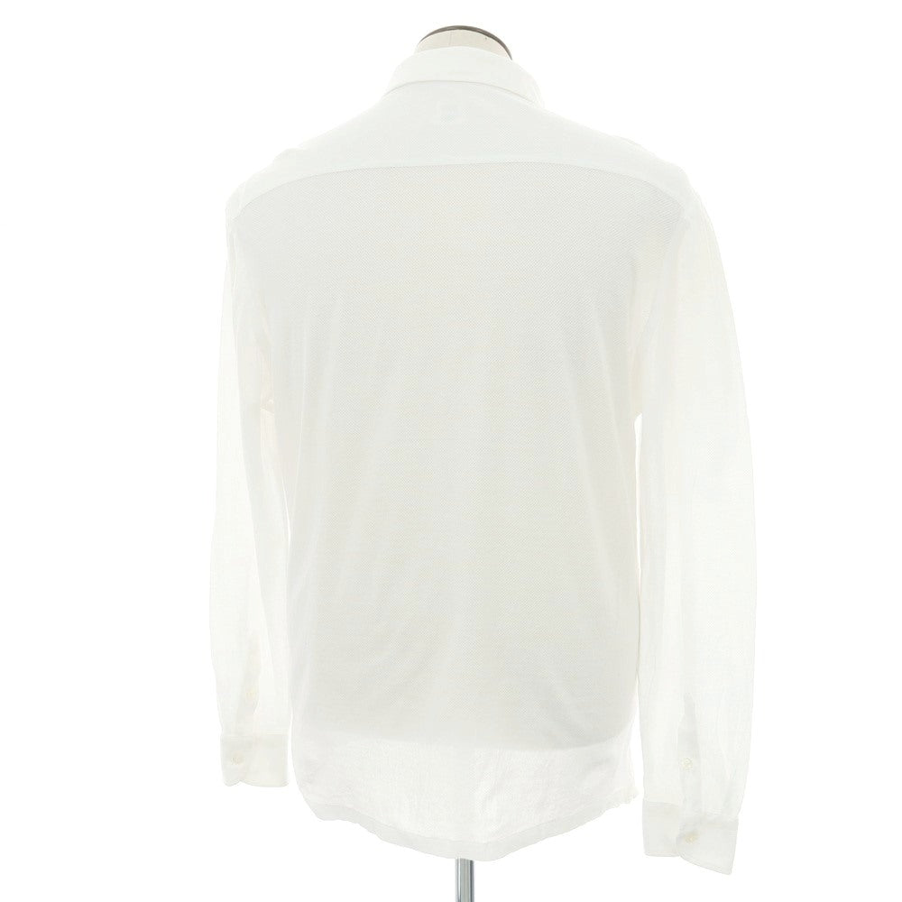 【中古】バルバ BARBA CULTO コットン セミワイドカラー カジュアルシャツ ホワイト【 42 】【 状態ランクB 】【 メンズ 】