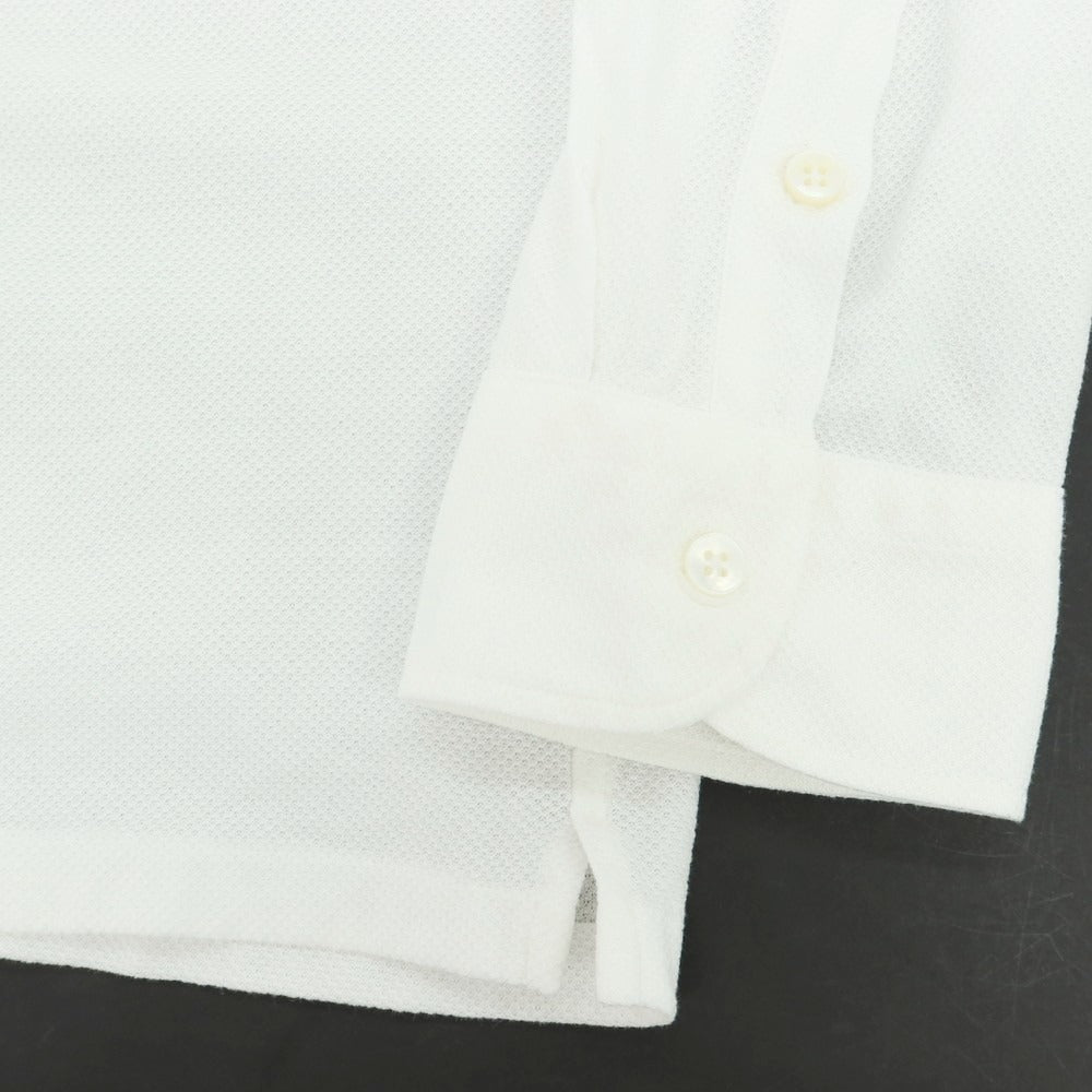 【中古】バルバ BARBA CULTO コットン セミワイドカラー カジュアルシャツ ホワイト【 42 】【 状態ランクB 】【 メンズ 】