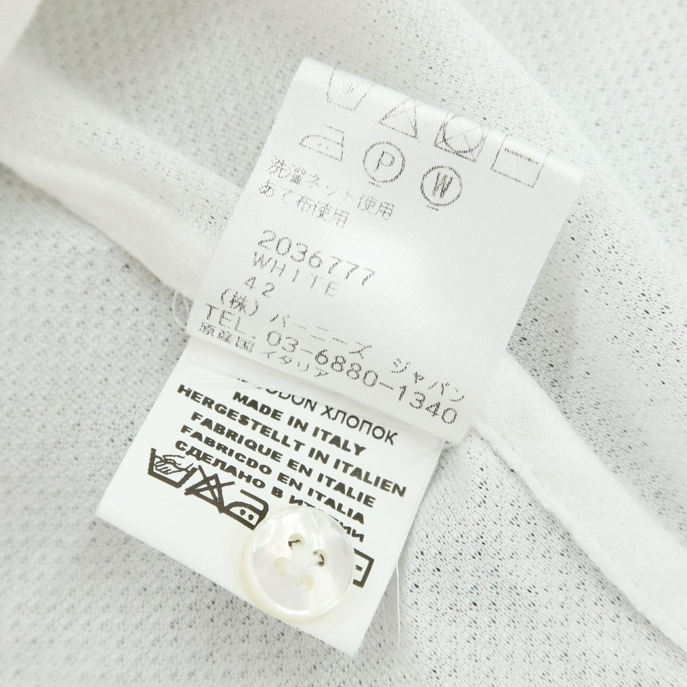 【中古】バルバ BARBA CULTO コットン セミワイドカラー カジュアルシャツ ホワイト【 42 】【 状態ランクB 】【 メンズ 】