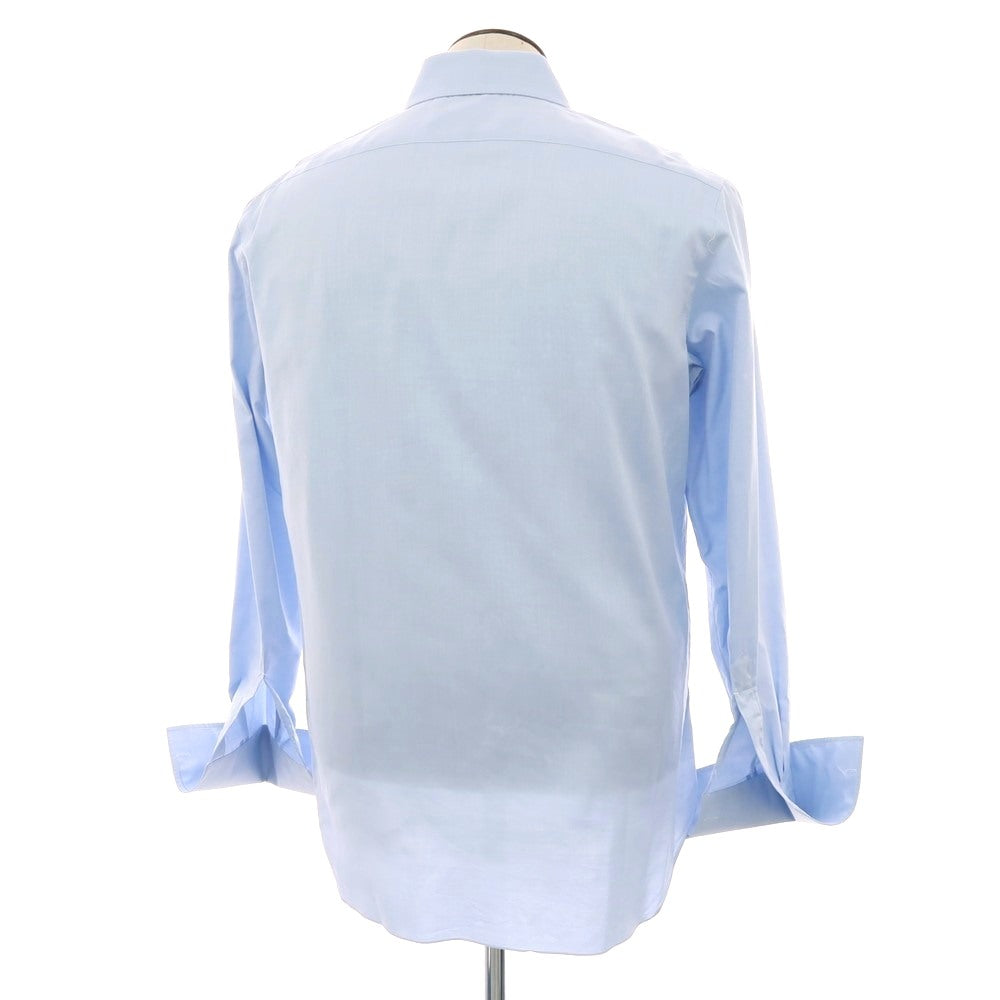 【中古】バルバ BARBA コットン ダブルカフス セミワイドカラー ドレスシャツ ライトブルー【 41 】【 状態ランクB 】【 メンズ 】