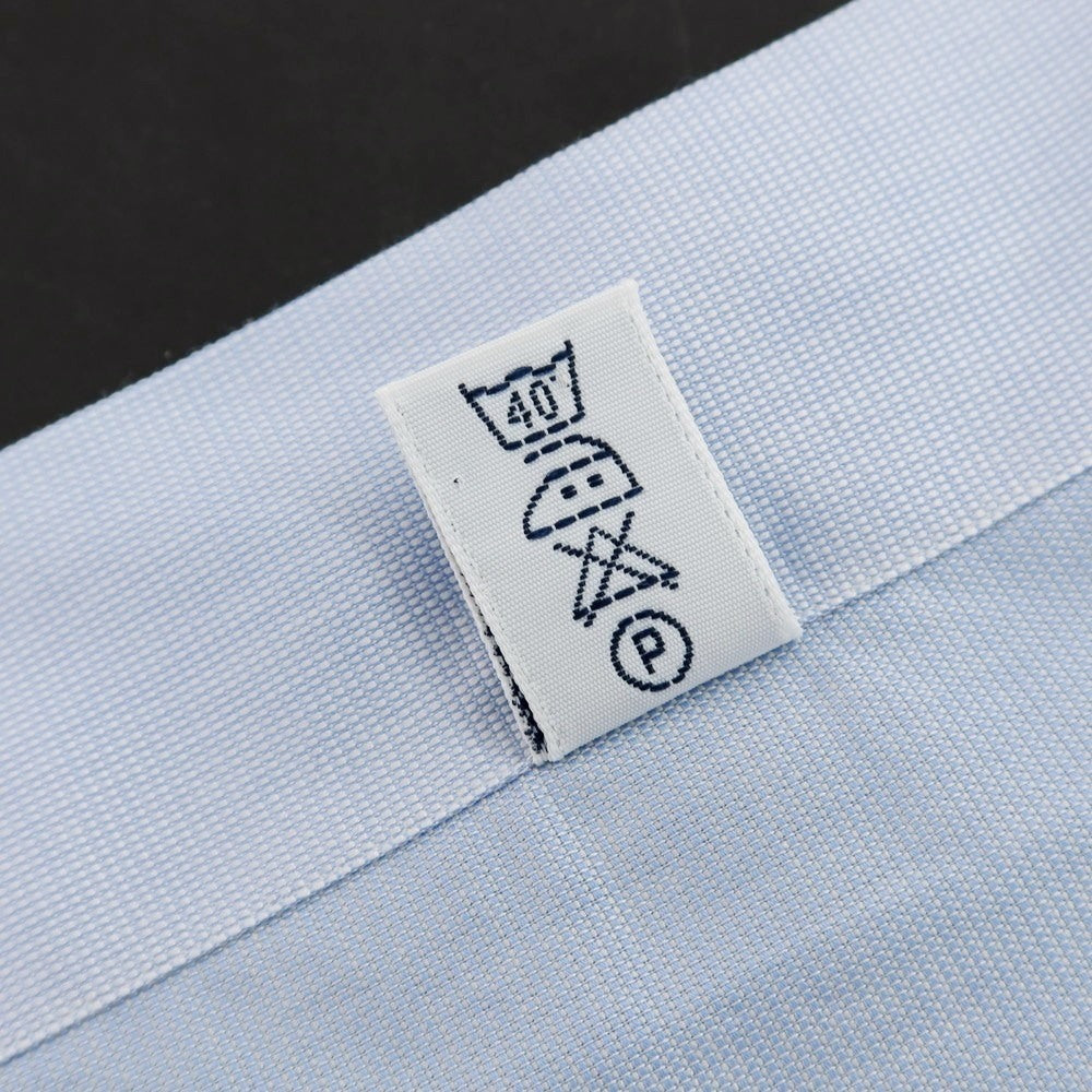 【中古】バルバ BARBA コットン ダブルカフス セミワイドカラー ドレスシャツ ライトブルー【 41 】【 状態ランクB 】【 メンズ 】