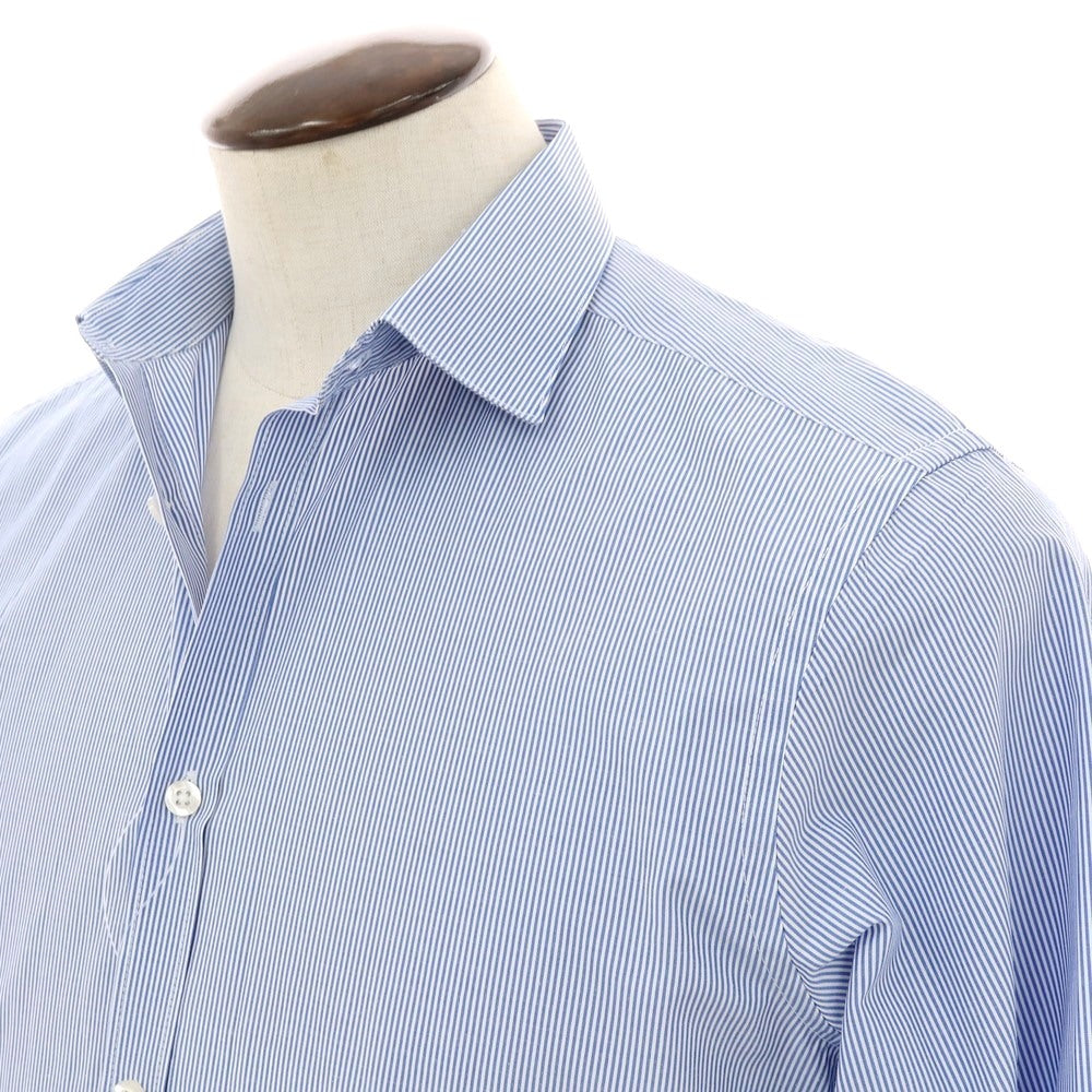 【中古】シビリア SIVIGLIA コットンポリエステル ストライプ レギュラーカラー ドレスシャツ ブルーxホワイト【 41 】【 状態ランクB 】【 メンズ 】
