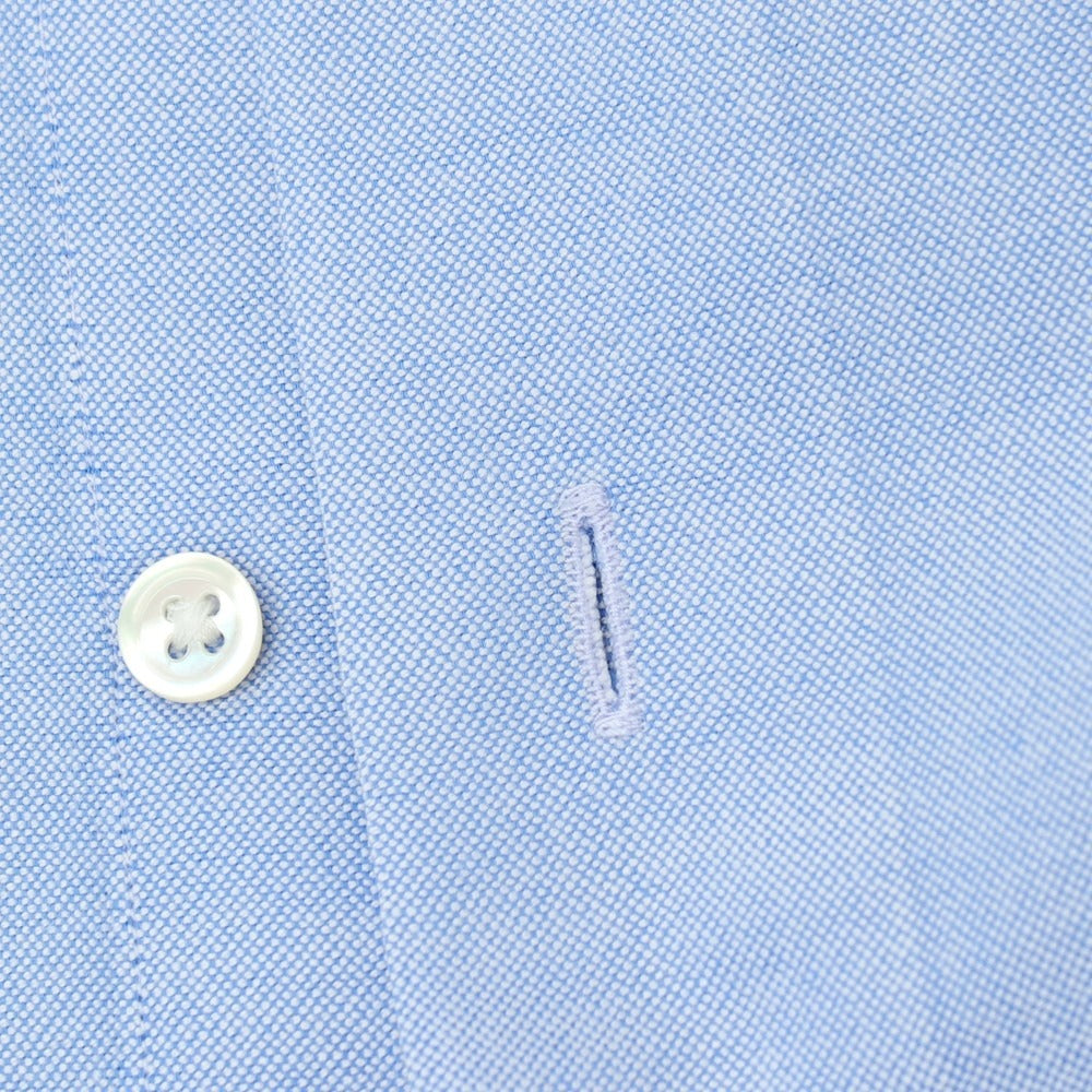 【中古】バーニーズニューヨーク BARNEYS NEWYORK コットンポリエステル ホリゾンタルカラー 半袖シャツ ブルー【サイズL】【 状態ランクC 】【 メンズ 】