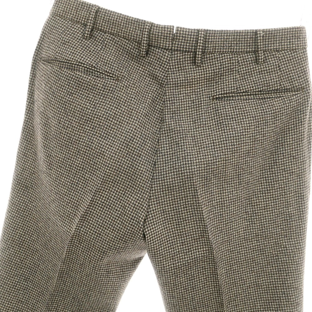 【中古】インコテックス INCOTEX ウール ハウンドトゥース カジュアルスラックスパンツ ブラウン【 50 】【 状態ランクB 】【 メンズ 】