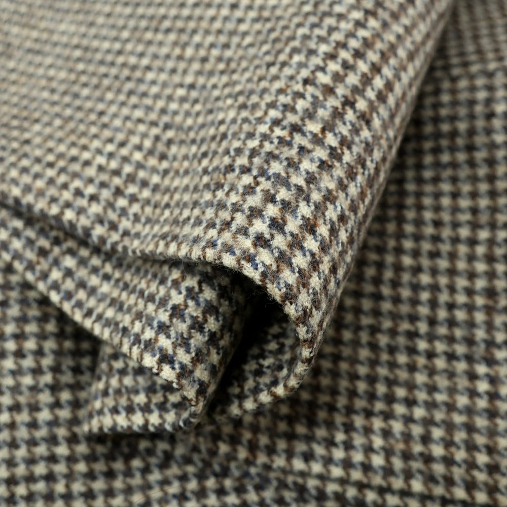 【中古】インコテックス INCOTEX ウール ハウンドトゥース カジュアルスラックスパンツ ブラウン【 50 】【 状態ランクB 】【 メンズ 】