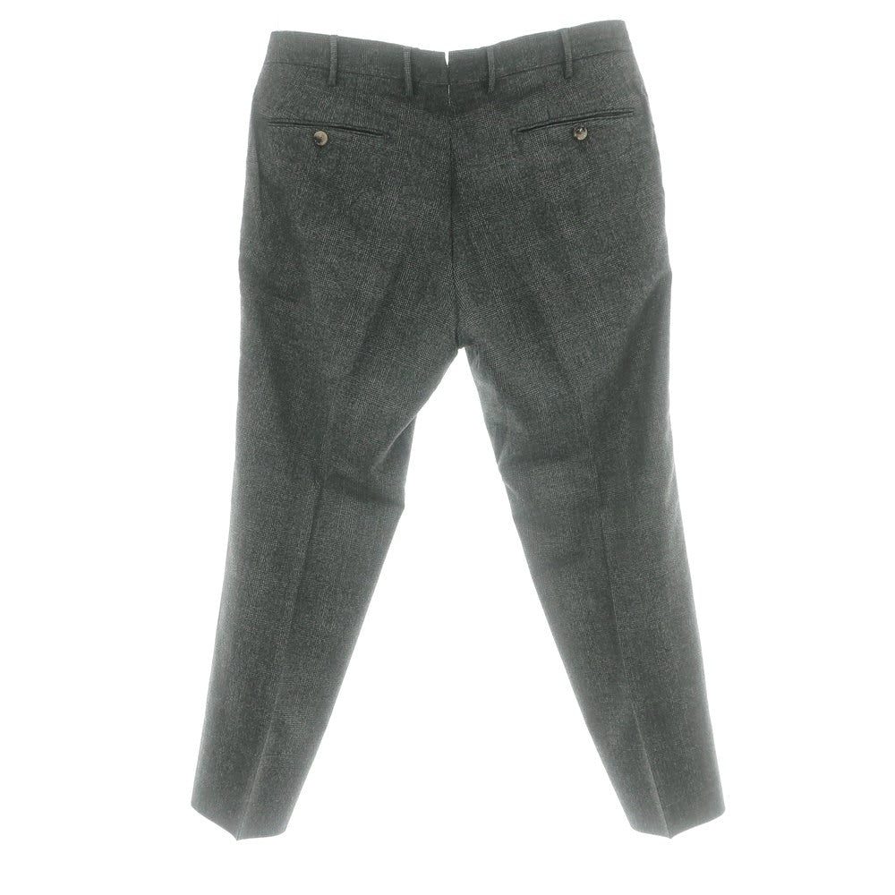 【中古】ピーティートリノ PT TORINO SUPER110‘S ウール グレンチェック ドレススラックスパンツ グレー【 50 】【 状態ランクC 】【 メンズ 】