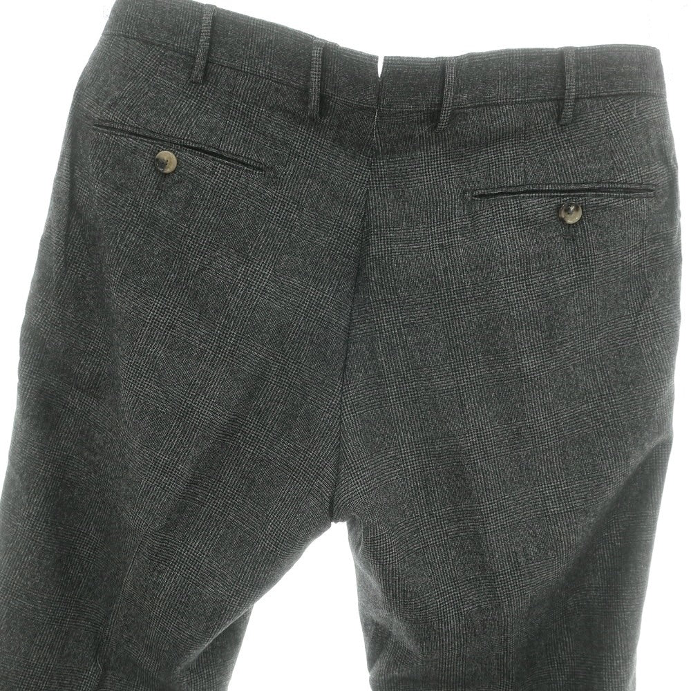 【中古】ピーティートリノ PT TORINO SUPER110‘S ウール グレンチェック ドレススラックスパンツ グレー【 50 】【 状態ランクC 】【 メンズ 】
