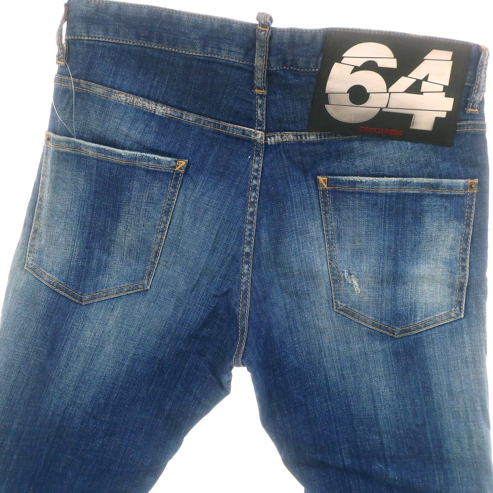 【中古】ディースクエアード DSQUARED2 Cool Guy Cropped Jean ストレッチ コットン デニムパンツ ジーンズ ネイビー【 48 】【 状態ランクC 】【 メンズ 】