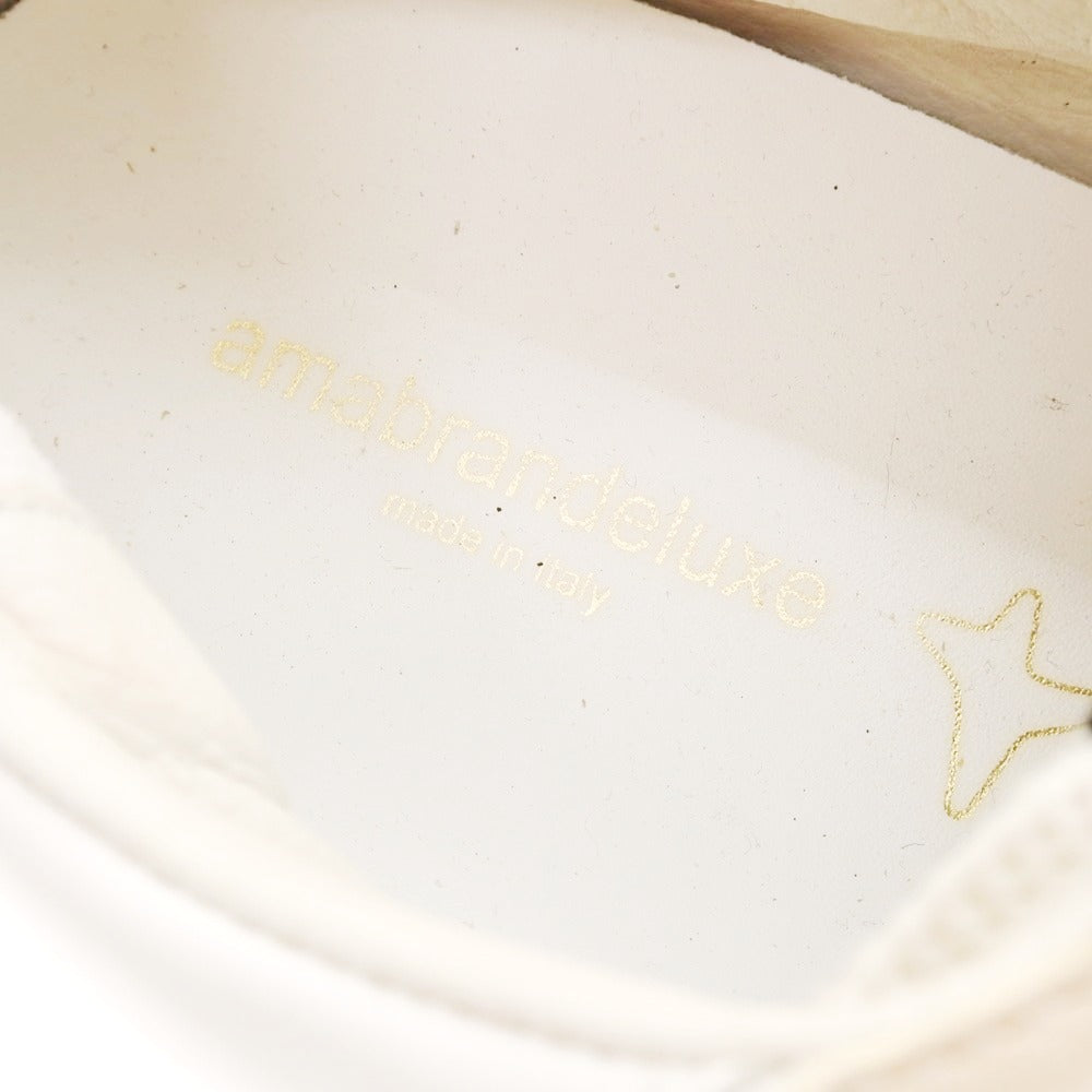 【中古】アマブランド AMA BRAND スニーカー ホワイトxブラウン【 42 】【 状態ランクB 】【 メンズ 】