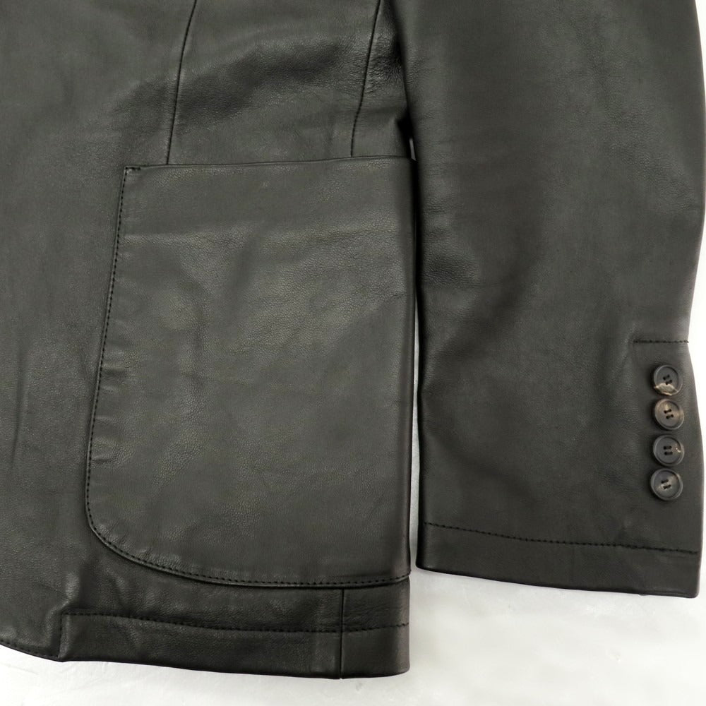 【中古】タリアトーレ TAGLIATORE ラムレザー カジュアルジャケット ブラック【 46 】【 状態ランクB 】【 メンズ 】