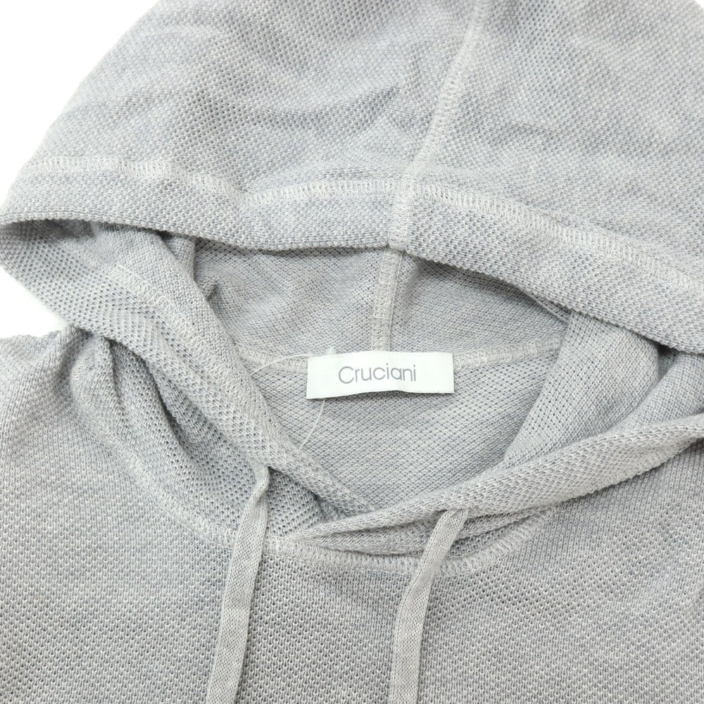 【中古】クルチアーニ CRUCIANI コットン プルオーバー ニットパーカー グレー【サイズ48】【 状態ランクB 】【 メンズ 】