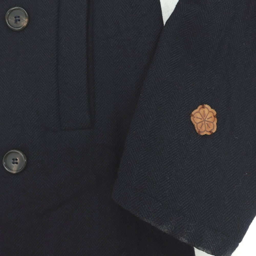 【中古】モンテドーロ Montedoro ウールコットン ダブルブレストコート ネイビー【 48 】【 状態ランクC 】【 メンズ 】