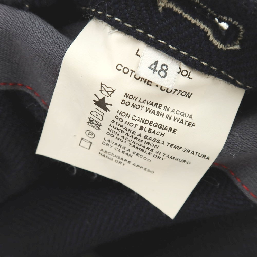 【中古】モンテドーロ Montedoro ウールコットン ダブルブレストコート ネイビー【 48 】【 状態ランクC 】【 メンズ 】