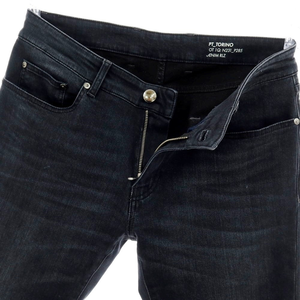 【中古】ピーティートリノ デニム PT TORINO DENIM ストレッチコットンレーヨン ROCK デニムパンツ ブラック【 33 】【 状態ランクB 】【 メンズ 】