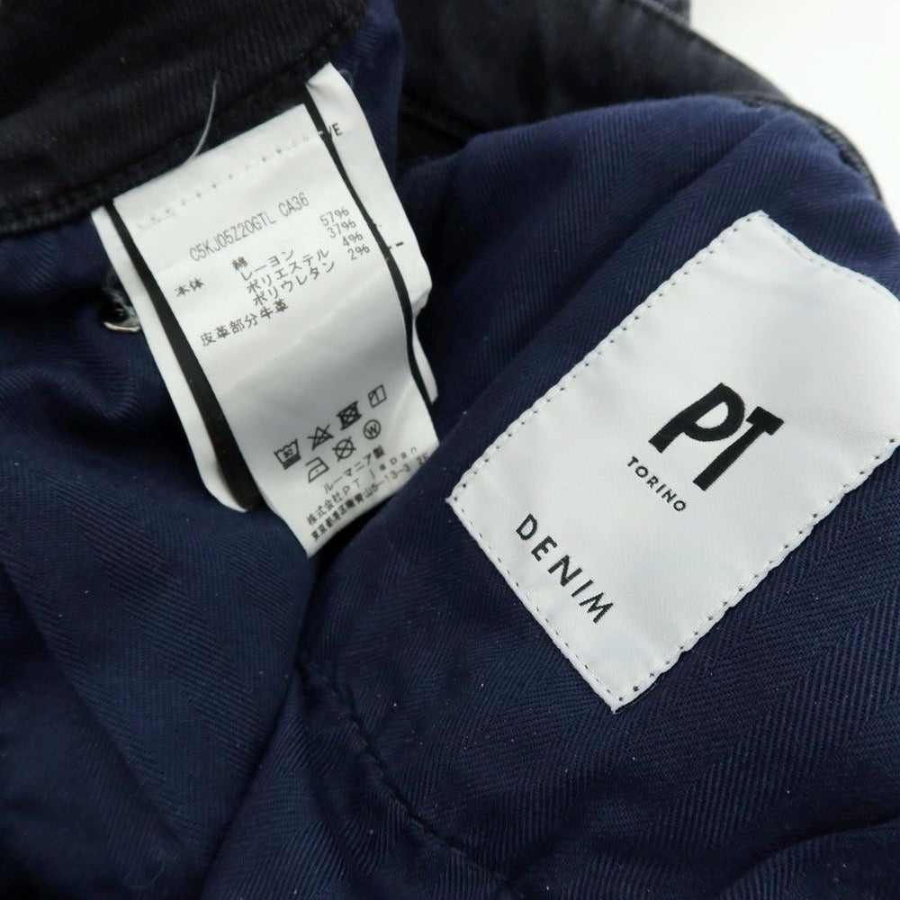 【中古】ピーティートリノ デニム PT TORINO DENIM ストレッチコットンレーヨン ROCK デニムパンツ ブラック【 33 】【 状態ランクB 】【 メンズ 】