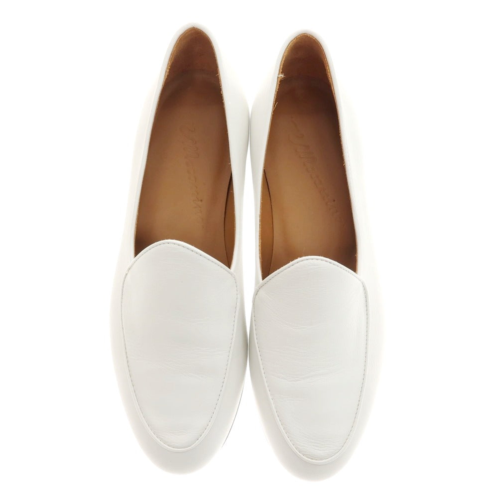 【中古】イルモカシーノ IL MOCASSINO ベルジャンシューズ ローファー ホワイト【 40 1/2 】【 状態ランクB 】【 メンズ 】