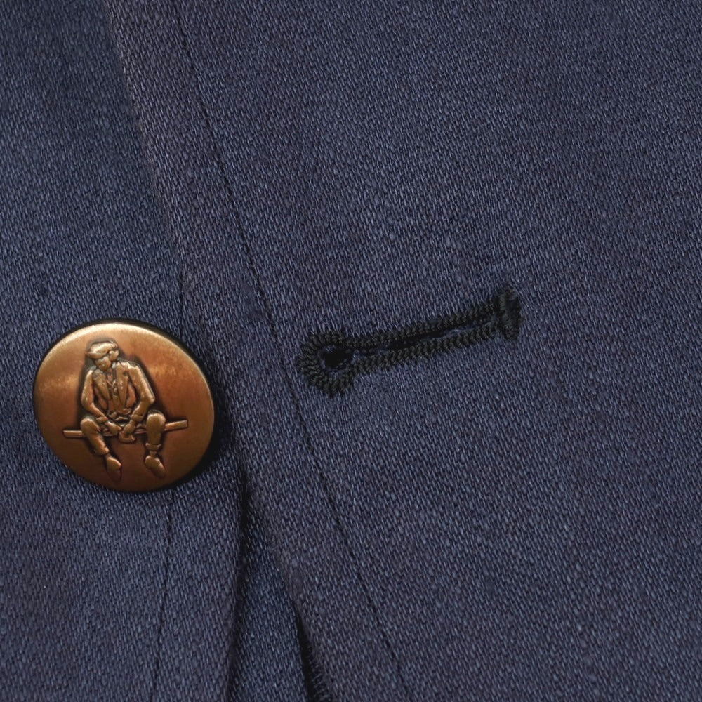 【中古】ポールスチュアート PAUL STUART リネン 2B テーラードジャケット ネイビー【サイズ46】【 状態ランクC 】【 メンズ 】