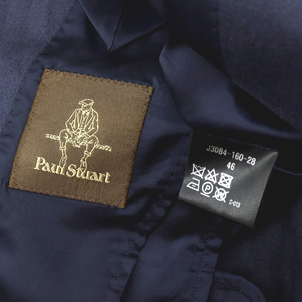 【中古】ポールスチュアート PAUL STUART リネン 2B テーラードジャケット ネイビー【サイズ46】【 状態ランクC 】【 メンズ 】