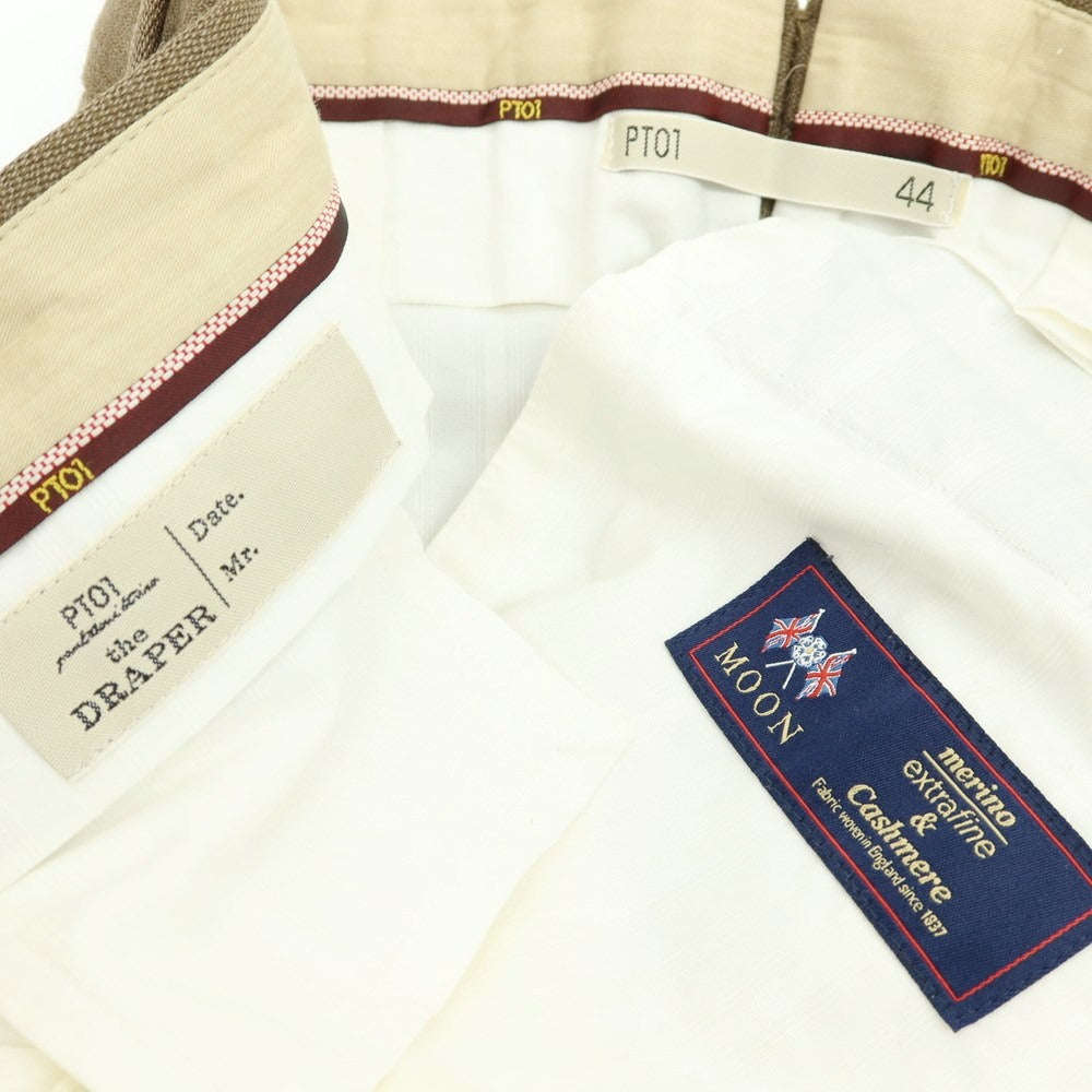 【中古】ピーティーゼロウーノ PT01 ウール ツープリーツ ドレススラックスパンツ カーキ【 44 】【 状態ランクC 】【 メンズ 】