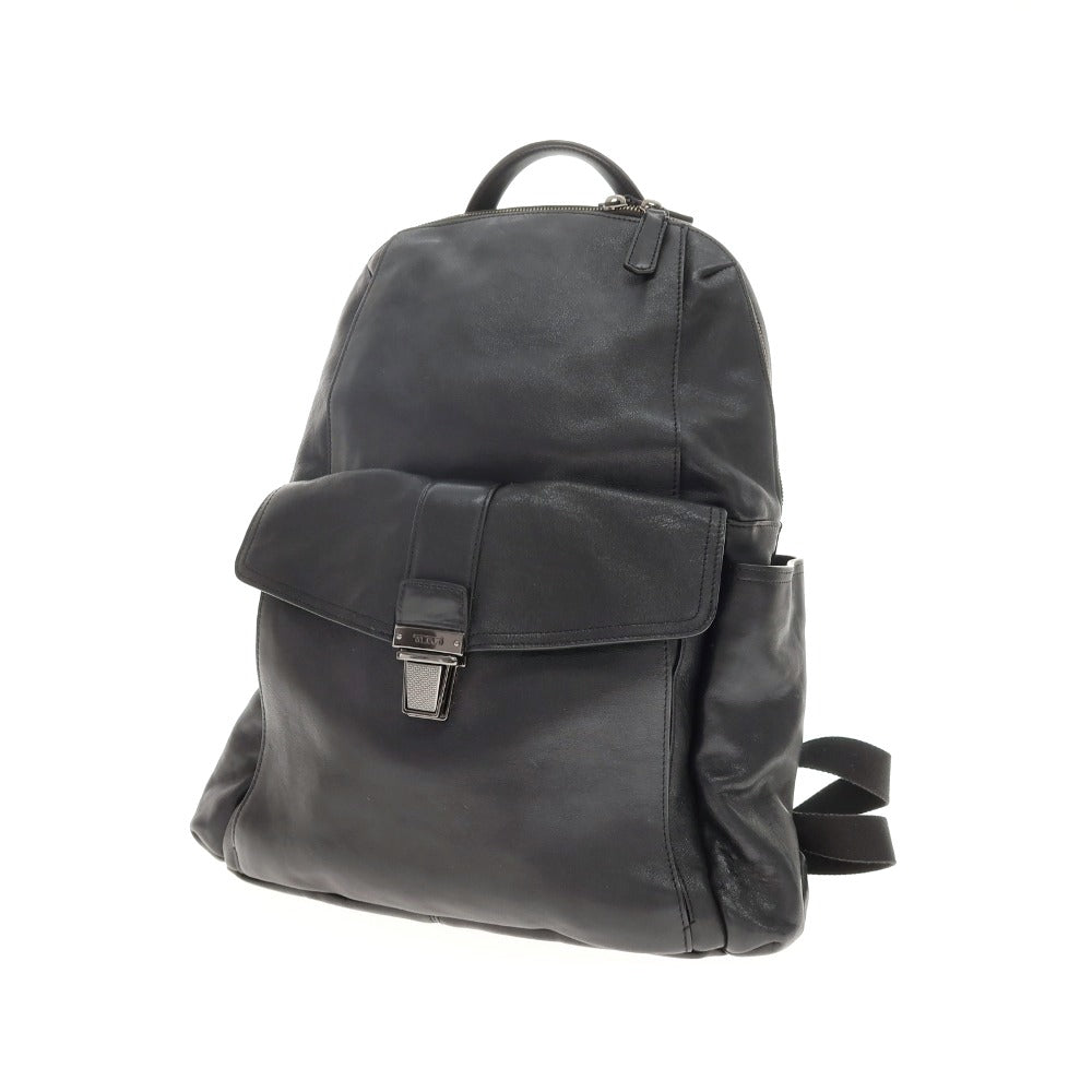 【中古】トゥミ TUMI 68580D レザー バックパック・リュック ブラック【 状態ランクC 】【 メンズ 】