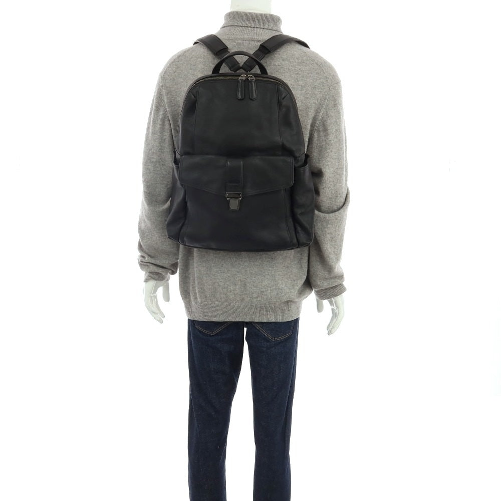 【中古】トゥミ TUMI 68580D レザー バックパック・リュック ブラック【 状態ランクC 】【 メンズ 】