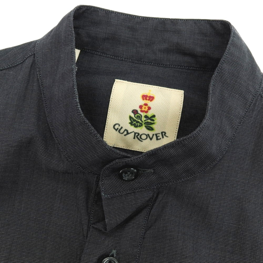 【中古】ギローバー GUY ROVER コットン バンドカラー カジュアルシャツ チャコール系【 XS 】【 状態ランクB 】【 メンズ 】