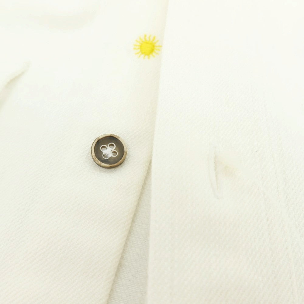 【中古】ジャンネット giannetto WASHING DIVISION コットン レギュラーカラー カジュアルシャツ オフホワイト【 XS 】【 状態ランクC 】【 メンズ 】