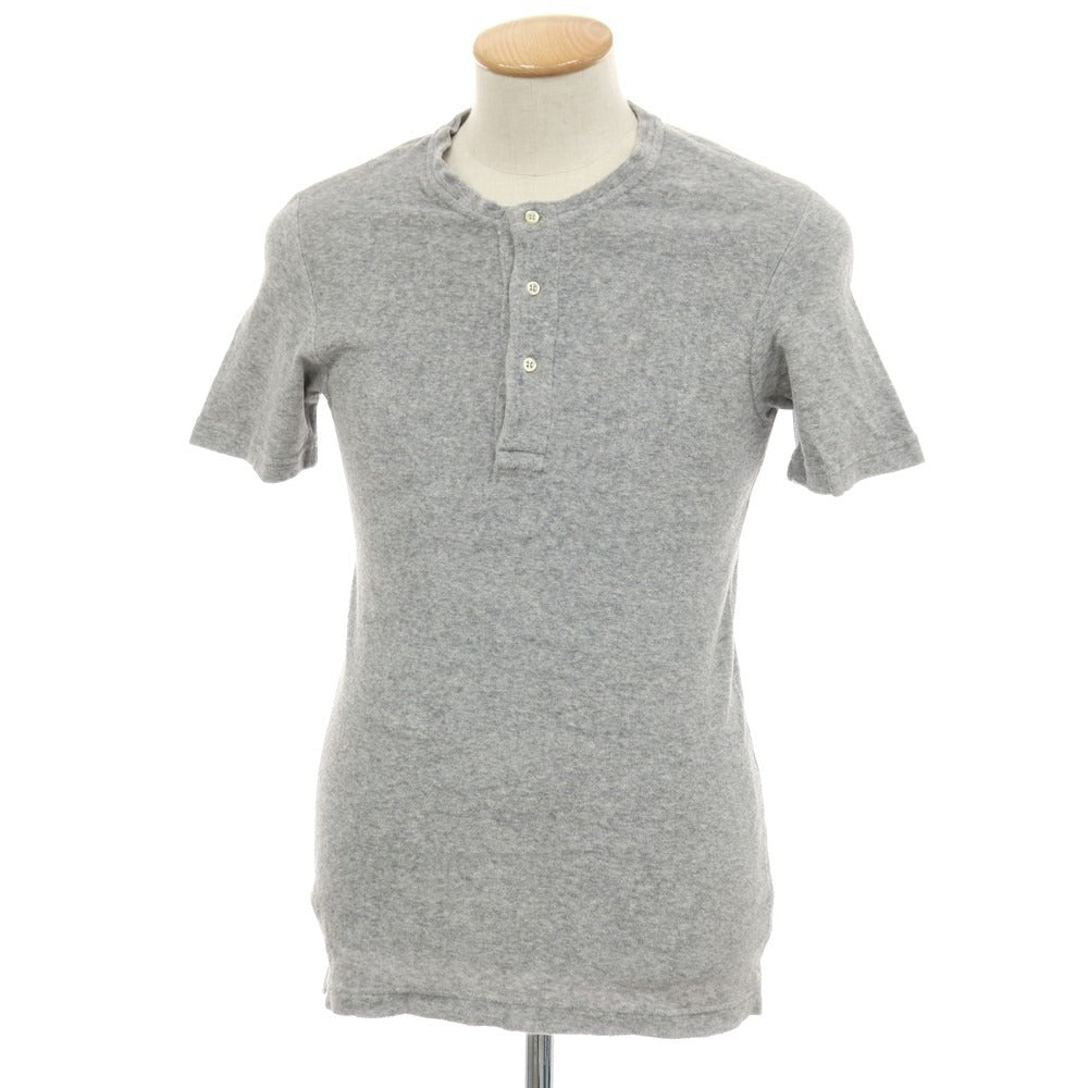 【中古】ギローバー GUY ROVER コットン パイル ヘンリーネック 半袖Tシャツ グレー【サイズXS】【 状態ランクC 】【 メンズ 】