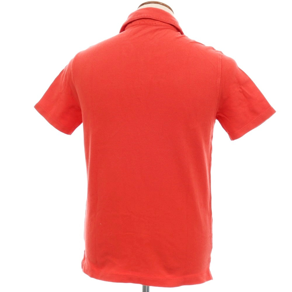 【中古】クルチアーニ CRUCIANI コットン 鹿の子 半袖ポロシャツ レッド【サイズ46】【 状態ランクC 】【 メンズ 】