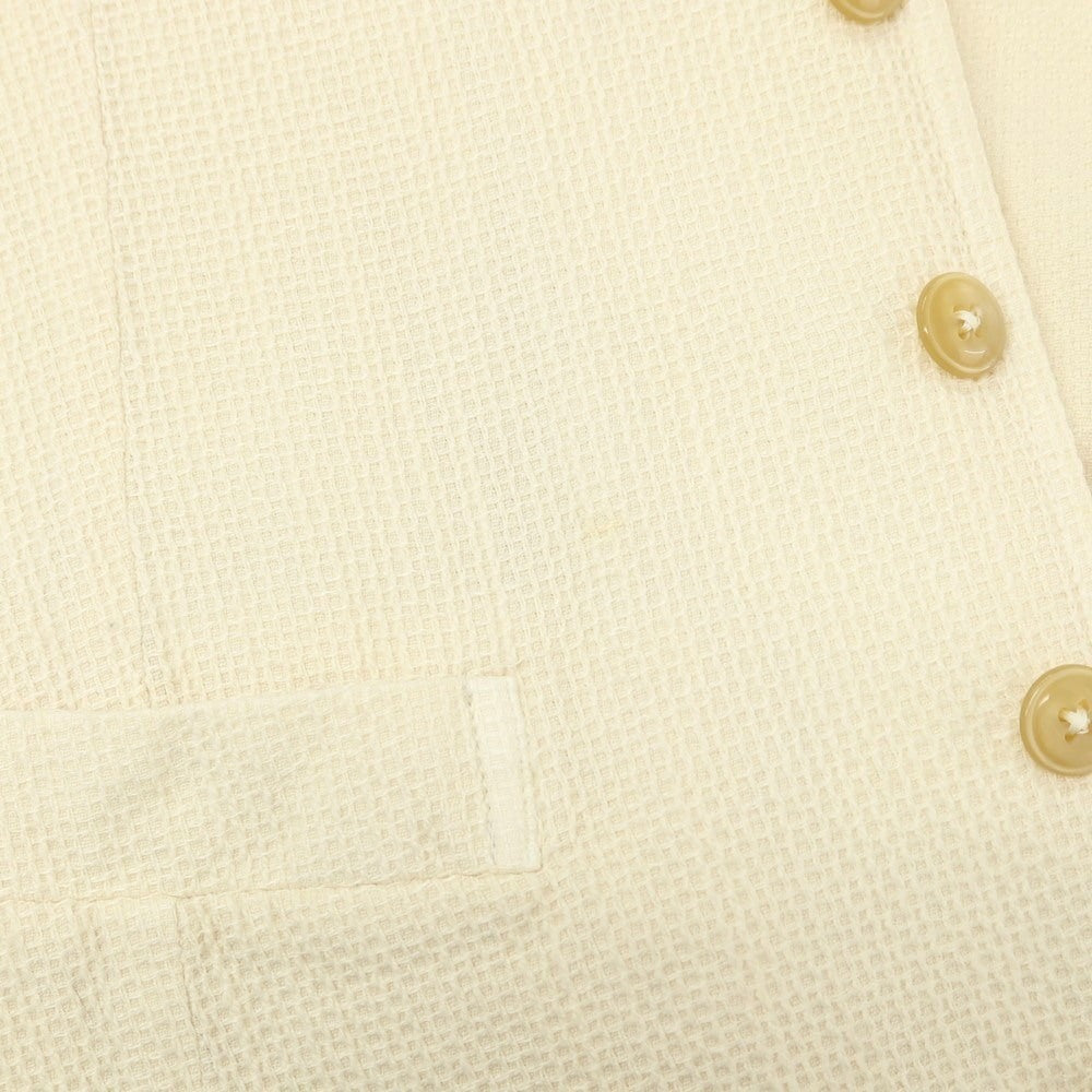 【中古】エルビーエム1911 L.B.M.1911 コットンリネン カジュアル系ジレ ベスト オフホワイト【サイズ48 R】【 状態ランクB 】【 メンズ 】