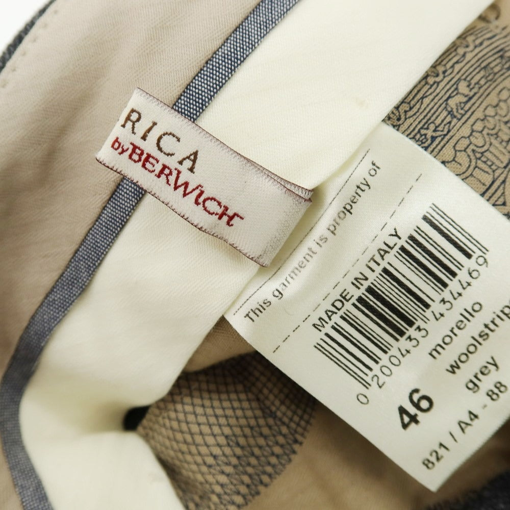 【中古】ベルウィッチ BERWICH ウールコットン ドレススラックスパンツ グレー【 46 】【 状態ランクB 】【 メンズ 】