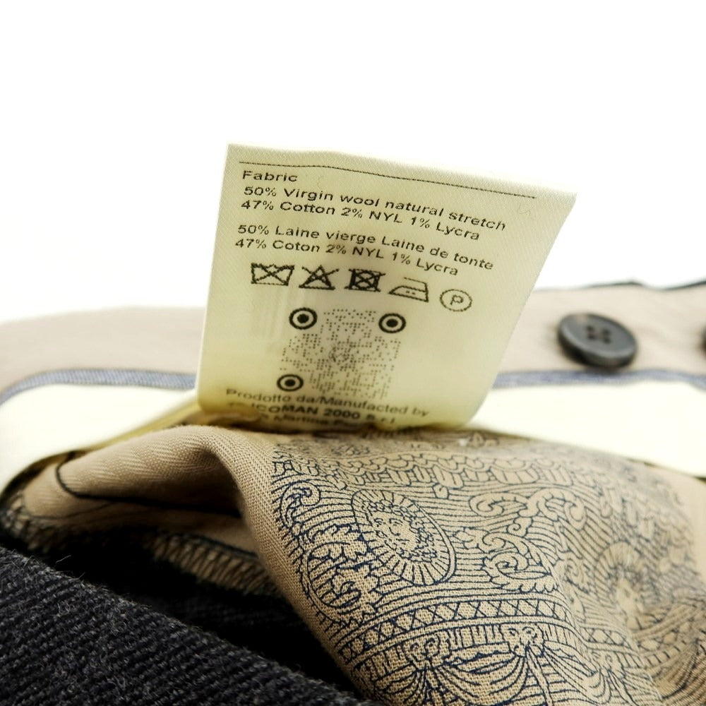 【中古】ベルウィッチ BERWICH ウールコットン ドレススラックスパンツ グレー【 46 】【 状態ランクB 】【 メンズ 】