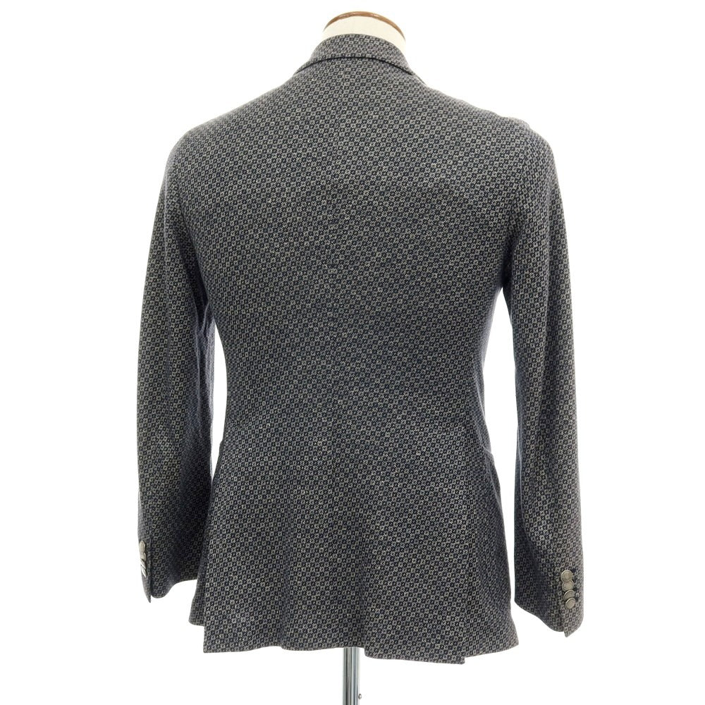 【中古】タリアトーレ TAGLIATORE ピーノライン ピーノレラリオ コットンリネンナイロン ジャージー 2B テーラードジャケット ネイビーxホワイト【サイズ表記なし(M位)】【 状態ランクC 】【 メンズ 】