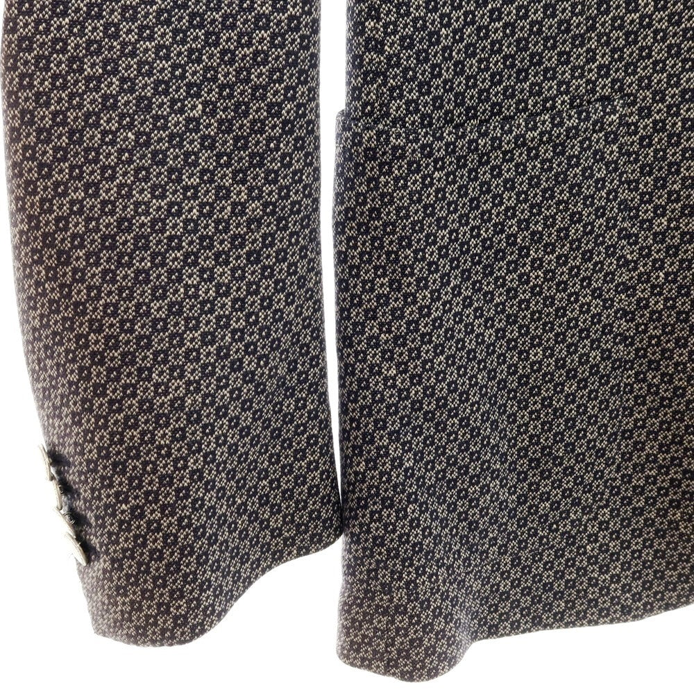 【中古】タリアトーレ TAGLIATORE ピーノライン ピーノレラリオ コットンリネンナイロン ジャージー 2B テーラードジャケット ネイビーxホワイト【サイズ表記なし(M位)】【 状態ランクC 】【 メンズ 】