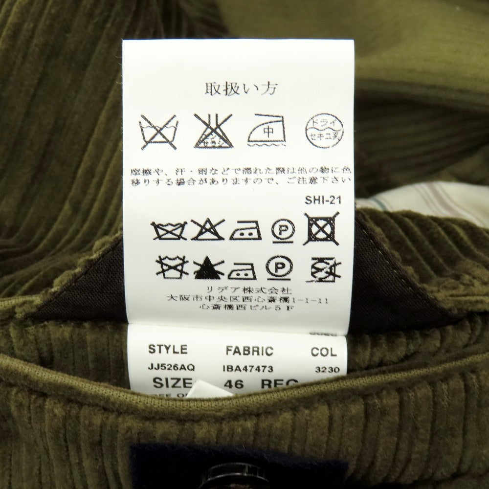 【中古】ラルディーニ LARDINI コーデュロイ カジュアルジャケット オリーブ【 46 】【 状態ランクB 】【 メンズ 】