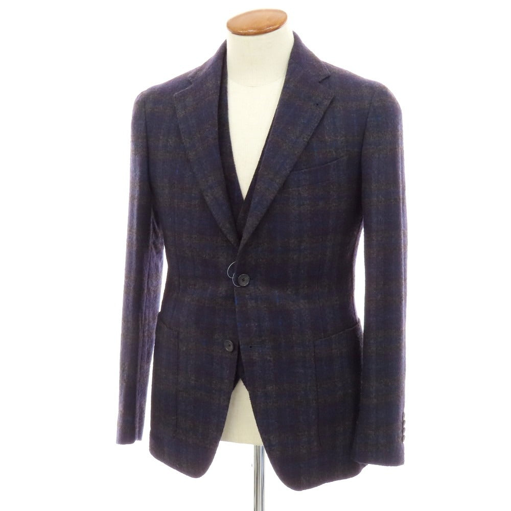 【中古】タリアトーレ TAGLIATORE ツーピース ウール チェック テーラードジャケット ネイビー×グレー【 46 】【 状態ランクB 】【 メンズ 】